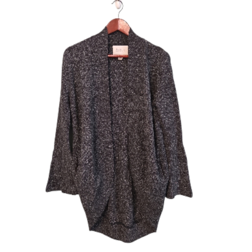 Hinge Designed In Seattle Lush Charcoal Gray Sweater Cardigan Size XS Pockets
